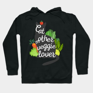 Mother Veggie Lover (Grey Cat Silhouette) Hoodie